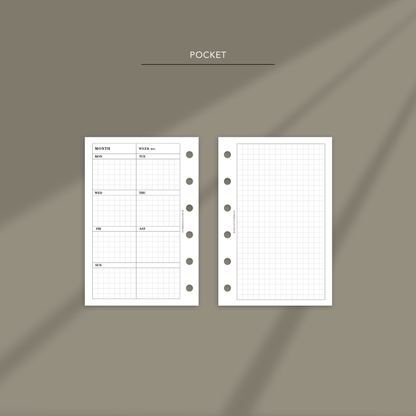 005: Compact Weekly Wo1P w/Note Page