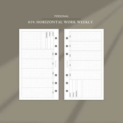 019: Horizontal Work Weekly