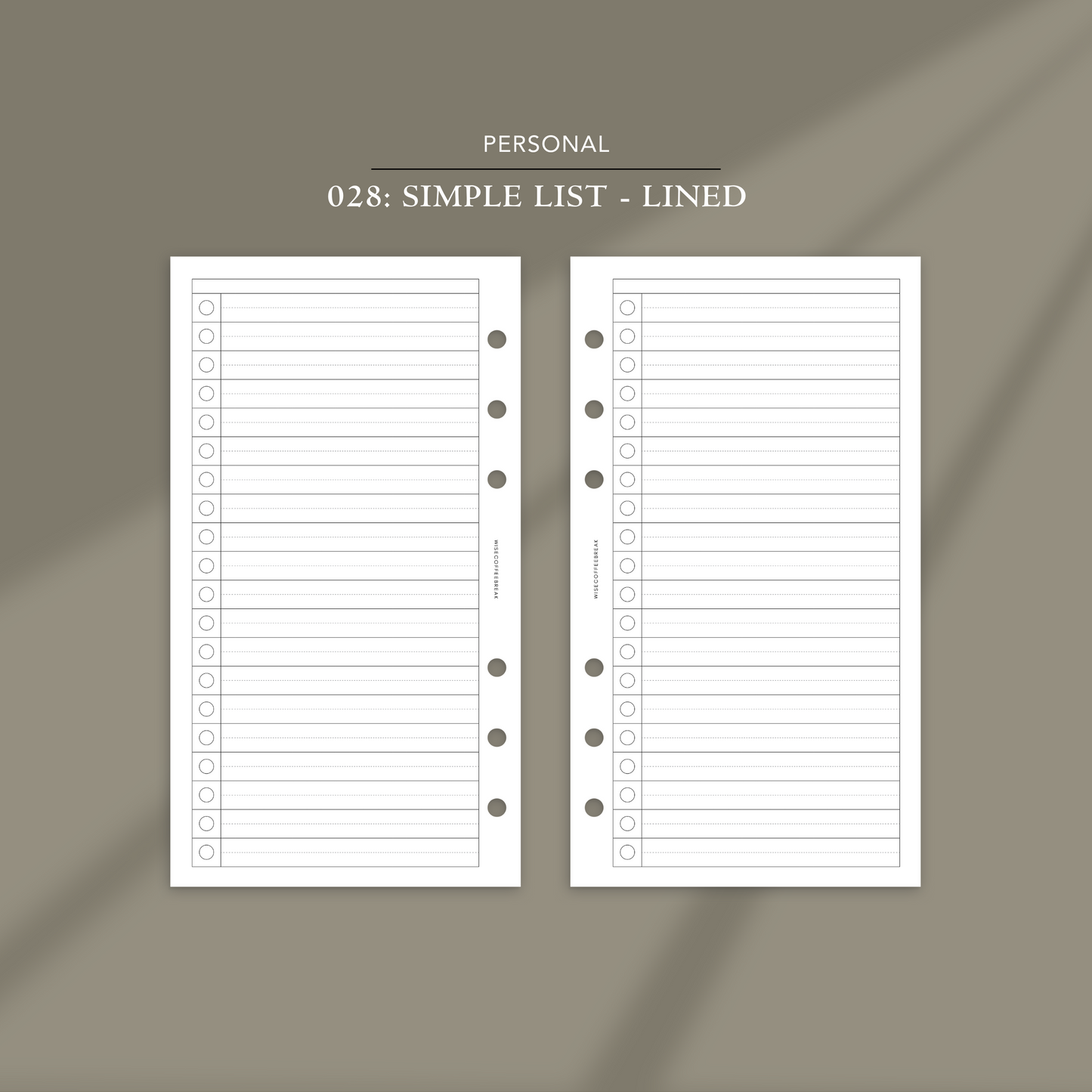 028: Simple List - Lined