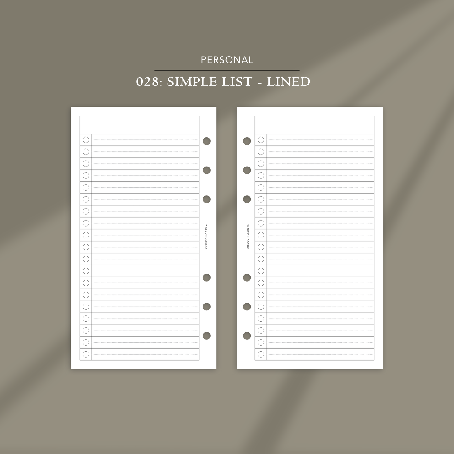 028: Simple List - Lined