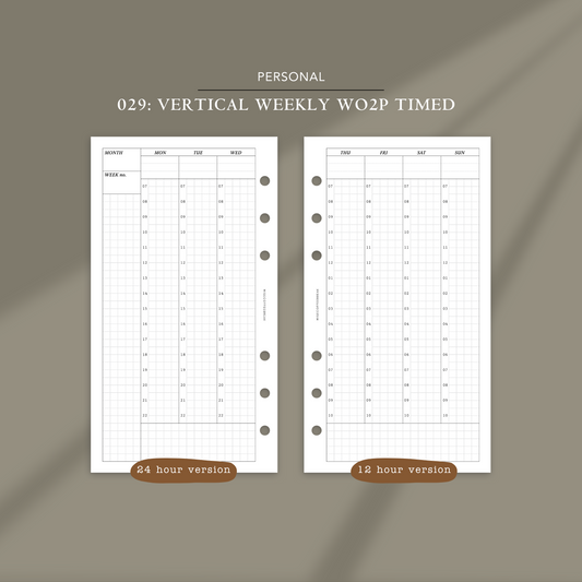 029: Vertical Weekly Wo2P Timed