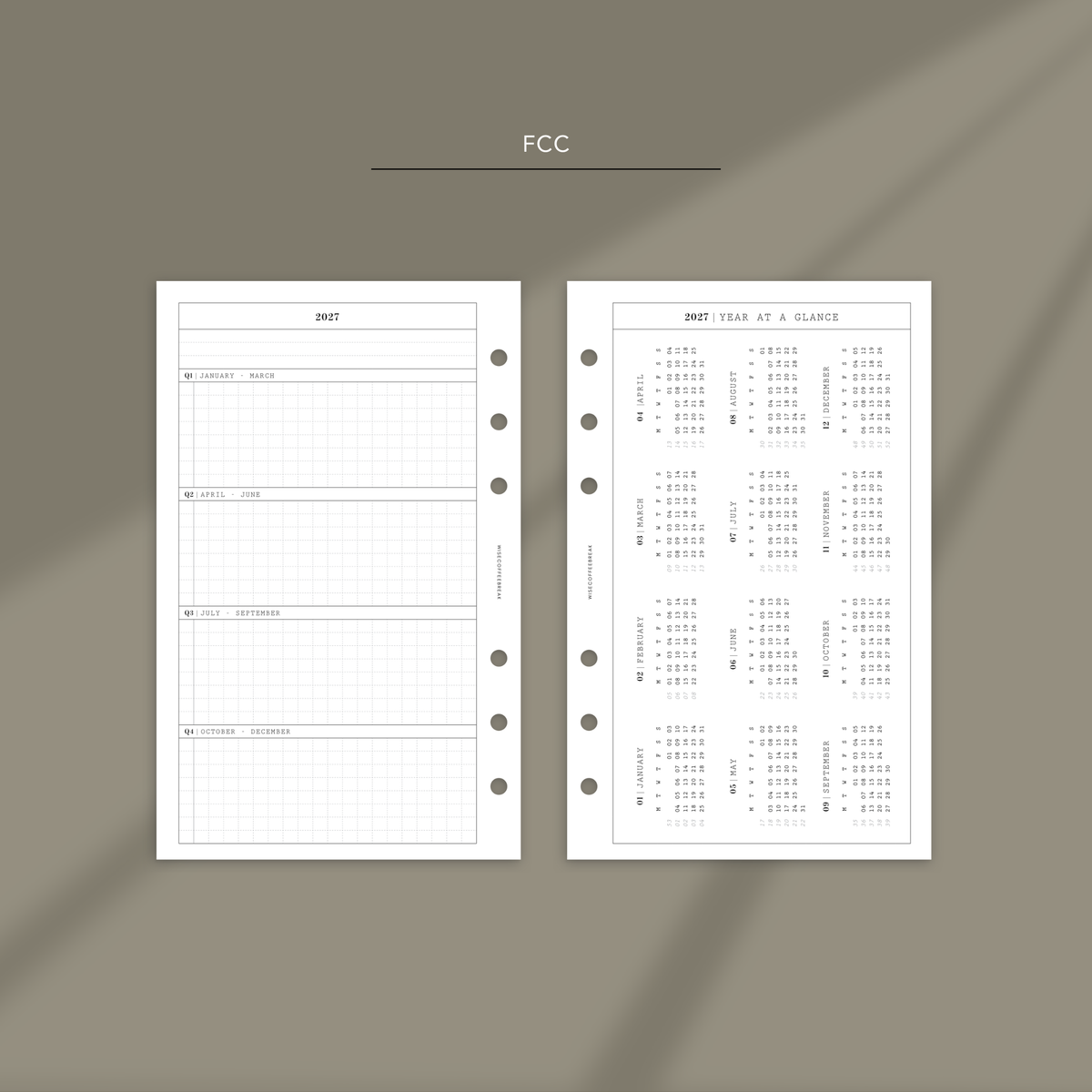 065 2027 Year at A Glance & Goals | Horizontal