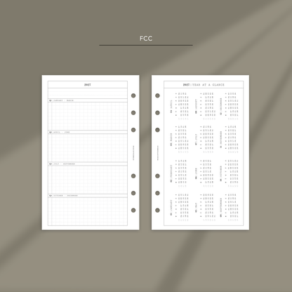 065 2027 Year at A Glance & Goals | Horizontal