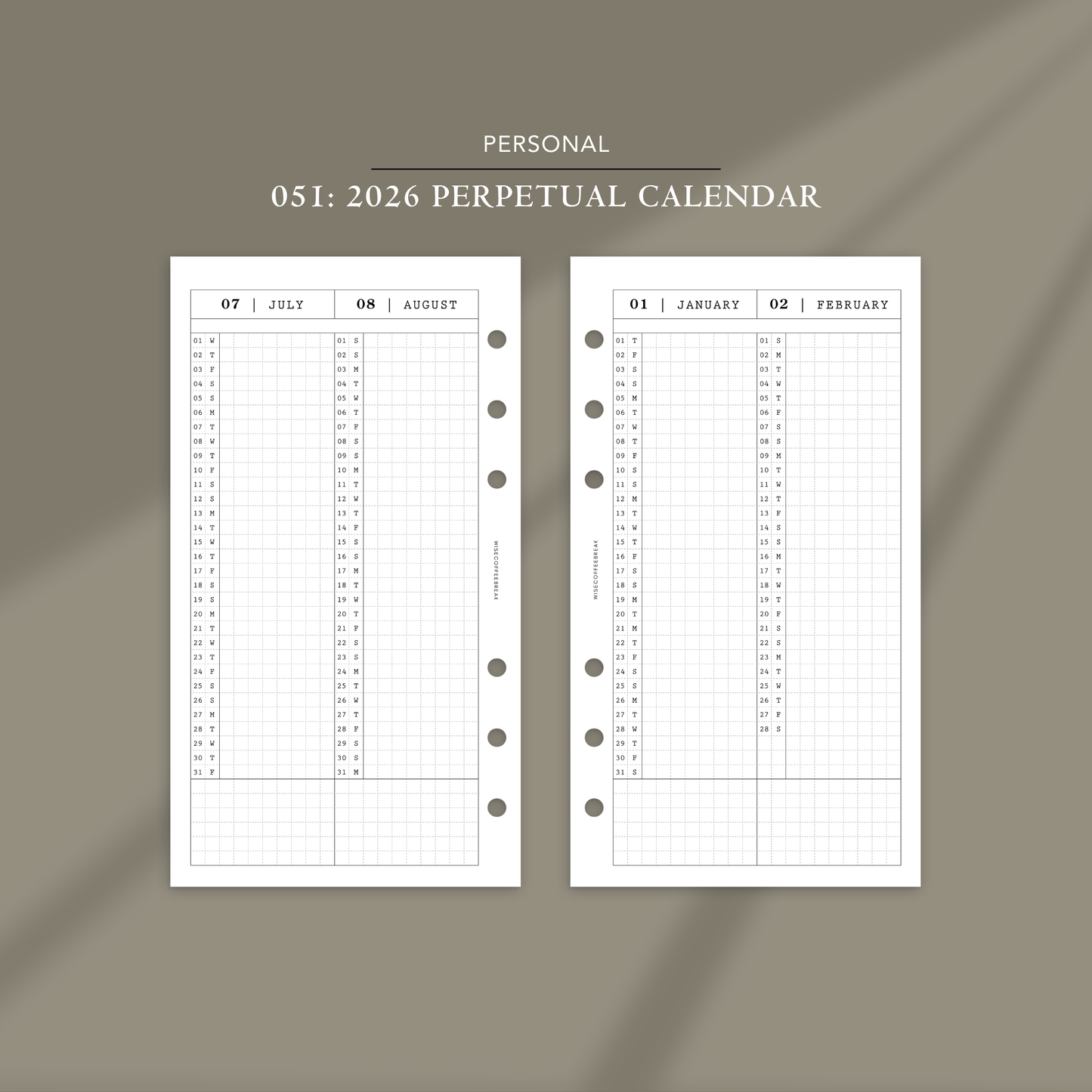 NEW | 051: 2026 Perpetual Calendar