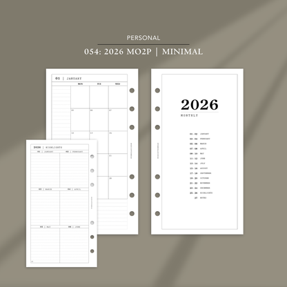 NEW | 054 2026 Mo2P | Minimal