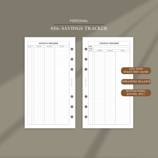 NEW | 056: Savings Tracker
